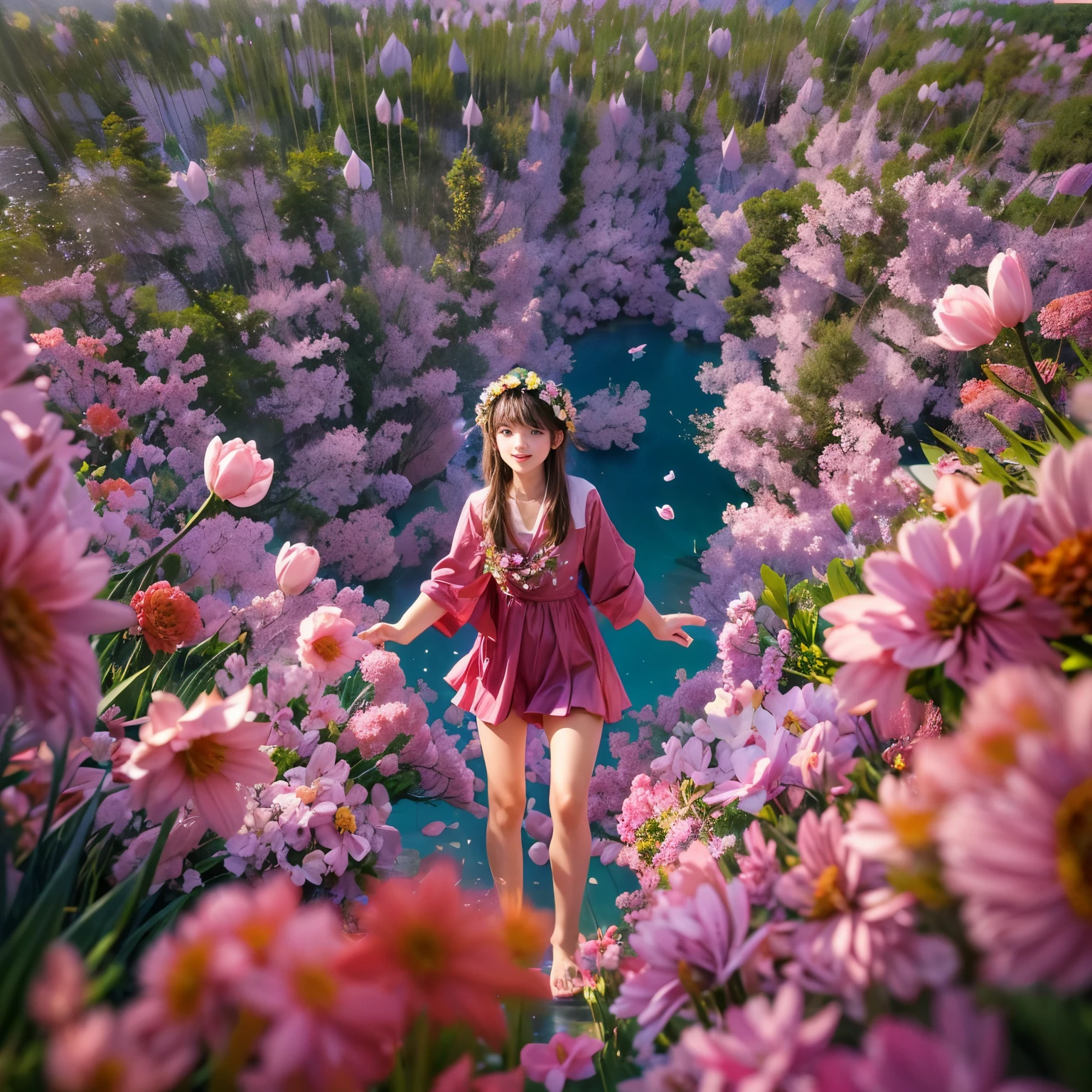 CrimsonRed Variations,ExtremelyDetailed(ProfessionalPhoto of Girl Floating in the Sky:1.37), 280th floor infinity pool,The tallest building in the urban forest, {Around bonsai|Luo Han Song|coconut palms|tulips|Rose flower}, (Masterpiece 8K TopQuality:1.2), (ExtremelyDetailed NOGIZAKA face and Eyes:1.37)ElaboratePupils with (SparklingHighlights:1.28) DoubleEyelids with Voluminous LongEyelashes RosyCheeks (Joyful Expressions LifeLike Rendering) BREAK Detailed impeccable Radiant PearlSkin with Transparency, Skinny(SchoolSwimwear:1.28) beautiful graceful {(HiddenHand)|((Corrected BabyLikeHand))} (Whole Body Proportions and all limbs are Anatomically Accurate), (FlowerWreath WrappedBody Flowers Covering girl's body Full of Flowers){Dazzling RainbowColorHorizon|ColorfulSky|ColorfulClouds|Starly Stars}(extra limbs:-1.4)