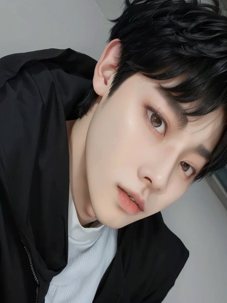 arafed asian boy with black hair and a blue shirt, male ulzzang, wan adorable korean face, jinyoung shin, cai xukun, inspired by Yanjun Cheng, kim doyoung, hong june hyung, ulzzang, yanjun chengt, 1 7 - year - old boy thin face, inspired by Bian Shoumin, inspired by Kun Can, enhypen Sunoo, enhypen, Kim sunoo, kpop boy, Korean male face