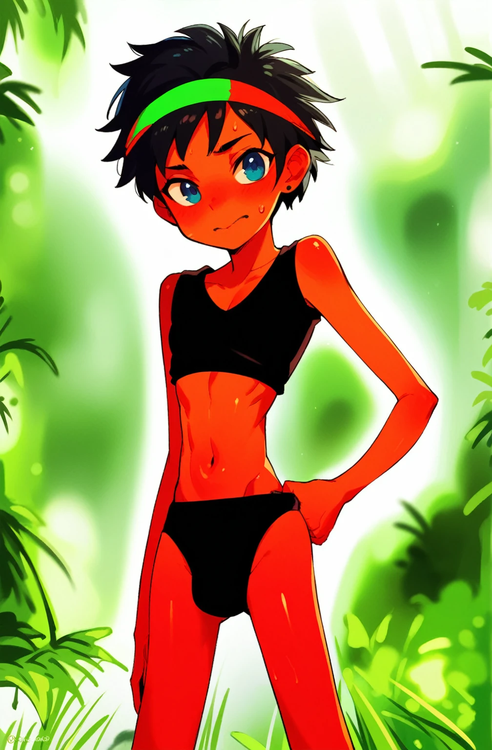 Belly button juvenile Brown skin Sweating