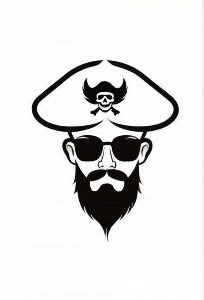 Cafe logo with the concept of stylish pirates
Pretty cool
chic and modern design
White background