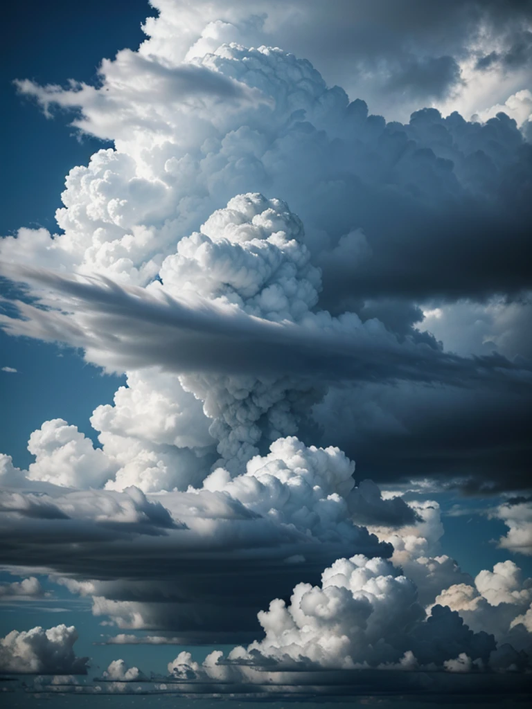 Gray sky with beautiful clouds