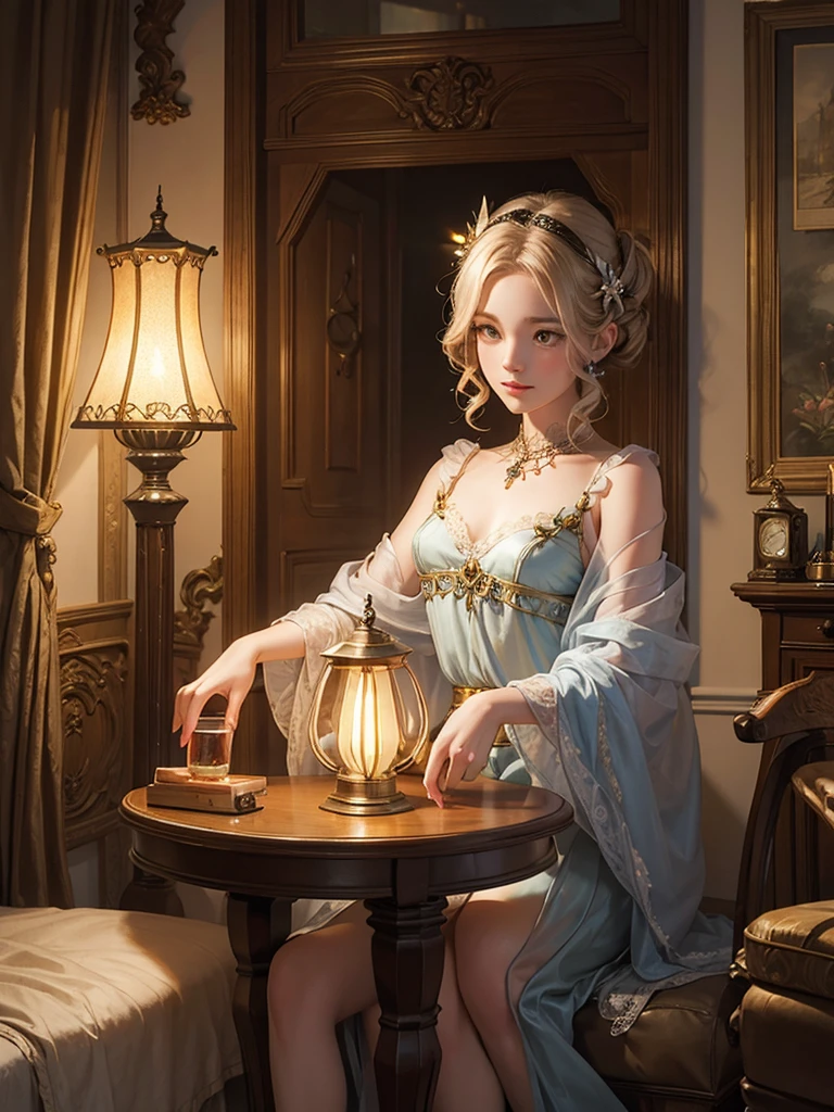 "Photograph, golden hour, ((intimate)) portrait of a girl surrounded by books, sun-kissed cave entrance, ((dreamlike)) clock suspended in mid-air, ethereal, bookish, rule of thirds"