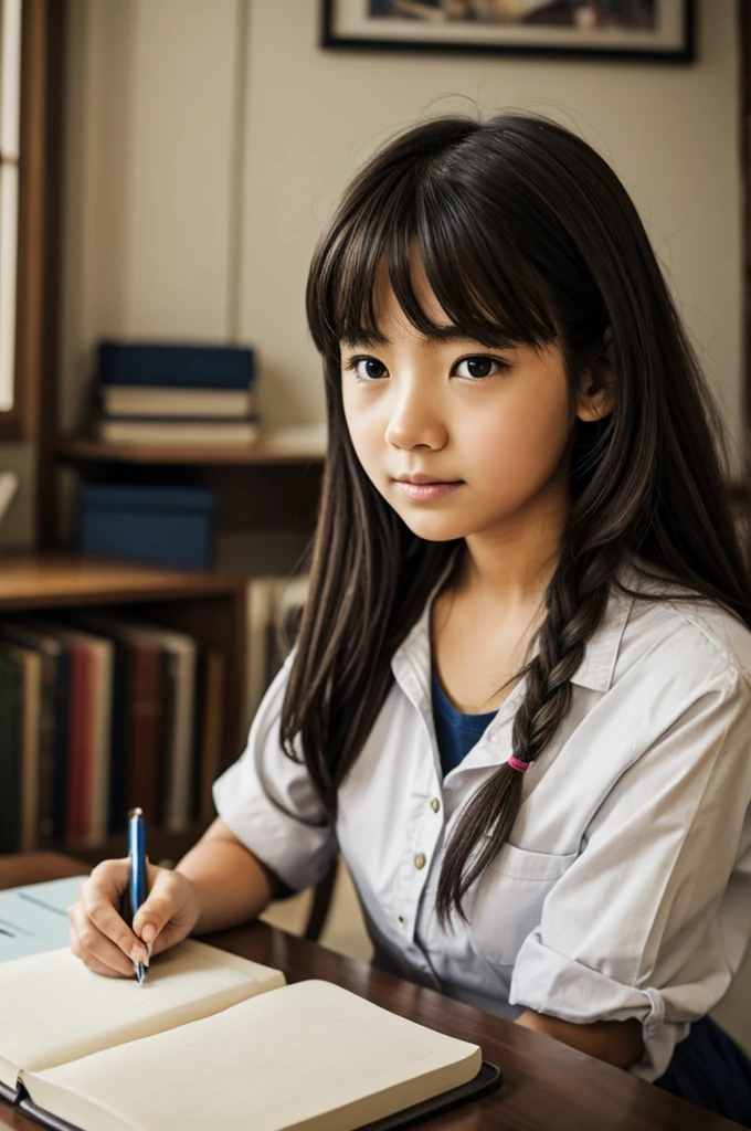 Girl with notebook 