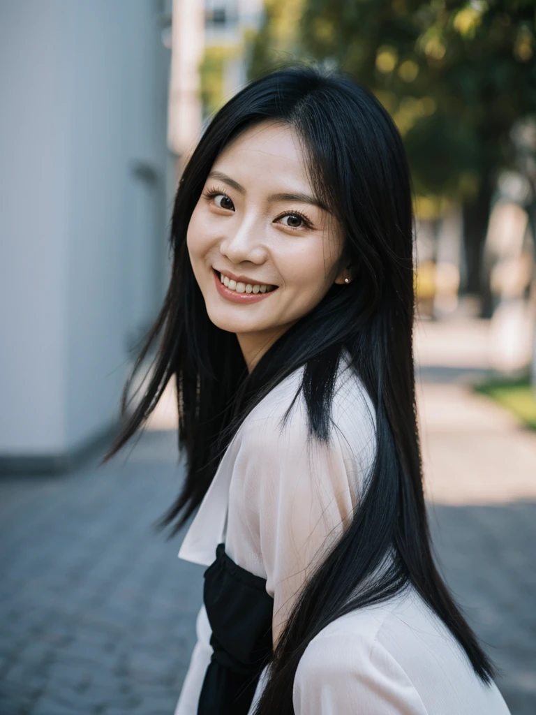 Tzu, black hair, Chinese woman, ((30-year-old)), (Chinese skin), (Chinese eyes), (Chinese nose), (Chinese lips), (Chinese standard face), ordinary chinese woman, smiling, hair bobbles, deep eyes, photorealism, photograph, consistent image, youth, drop shadow, portrait, teeth, happy, stereogram, atmospheric perspective, super detail, accurate, sexy,