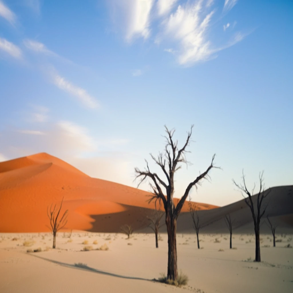 there are many trees in the desert with a sky background, empty desert, barren desert landscape, dry trees, desert scene, most perfect desert on the world, desert scenery, dry desert, desert, sand desert, desert landscape, somewhere in sands of the desert, sand and desert environment, desert environment, desert photography, desert and blue sky, arid ecosystem