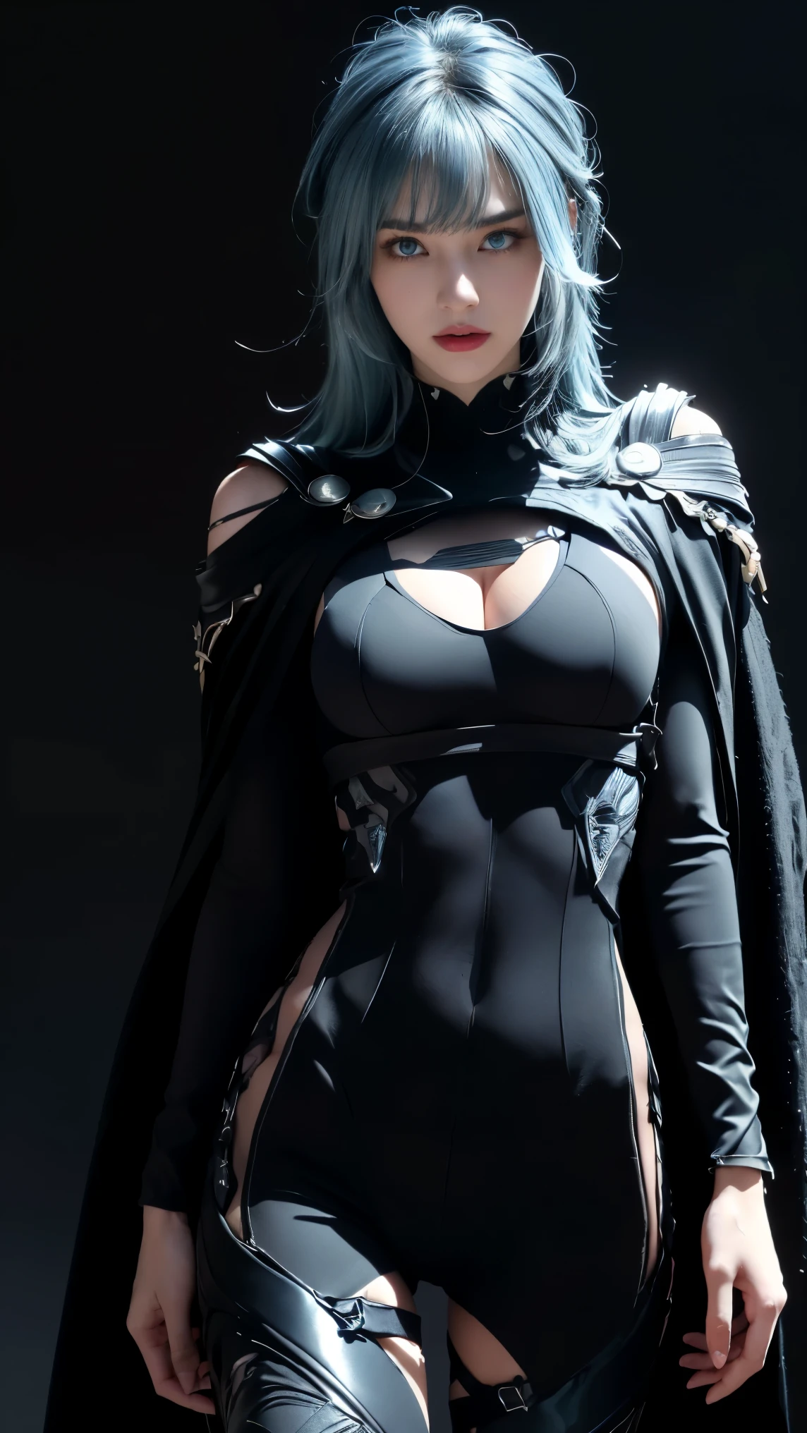8K, Top Quality, Intricate Details, Ultra Detail, Ultra High Resolution, Masterpiece, close up shot, (full body: 1.1), Slender, Smile, (Makeup: 0.4), (walking), (Fluffy Eyes: 1.21), ((bangs)), 1girl, solo, 1 girl, (((blue hair, bangs, long hair, , blue eyes)), (()), close up shot, , ((tall)), (((fit body))), (((slim face))), sharp face, (( torn ripped armor, ripped torn battlesuit , torn side cape, mini cape, ripped side cape, no bra, no panties, no inwear, no underwear, cleavege , crotch)) , (detailed face), sharp face, small lips, ( walking), walk pose, walking pose,
((, in the rain, , she's soaking wet, see trough suit, wet suit, ( )), , ((,)), detailed face, detailed breast, large breast, huge breast, (( )), detail ass, Narrow Waist, Skinny, tall , 175 cm tall, Muscular, Navel, Exposed Abdomen, Pointed Chest,, Beautiful girl with accentuated slender abs: 1.4, Six Pack Abs: 1.4,, Perfect Body, detail leg, (( dark background)), black background,