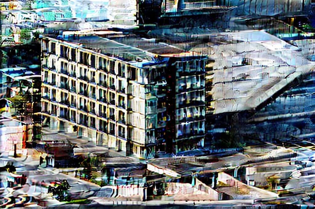 a drawing of a building with a street sign on the side of it, multistory building, elevation view, perspective view, 3 / 4 view, 3/4 view, isometric perspective view, building facing, mid-view, full building, front elevation view, digital model, an extremely detailed building, isometric view, low angle dimetric rendering, rendered