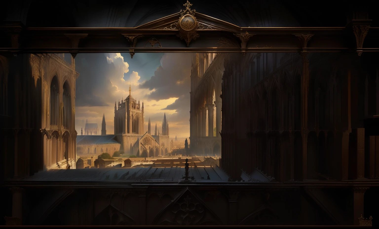 Western style,Cathedral Background,Palace Background,Shelves,map,Wall relief,Gorgeous border+Concept Art,