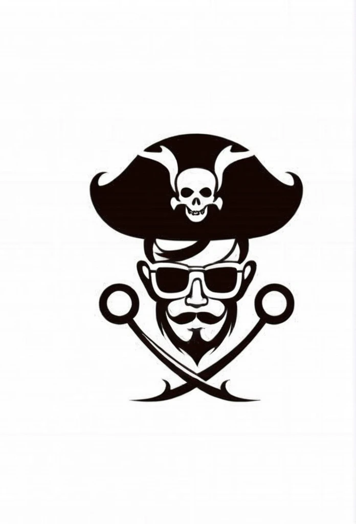 Cafe logo with the concept of stylish pirates
It's a cafe mug drink
have something reminiscent of a pirate in one's mind
Pretty cool
chic and modern design
White background