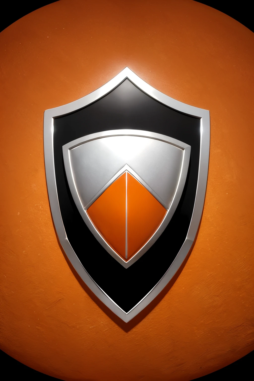 Generate a football team shield in a rounded diamond shape in orange and black, inside the outline and a black woman, written above this contour Candeal and below 1769, outside the shield but right above a silver star