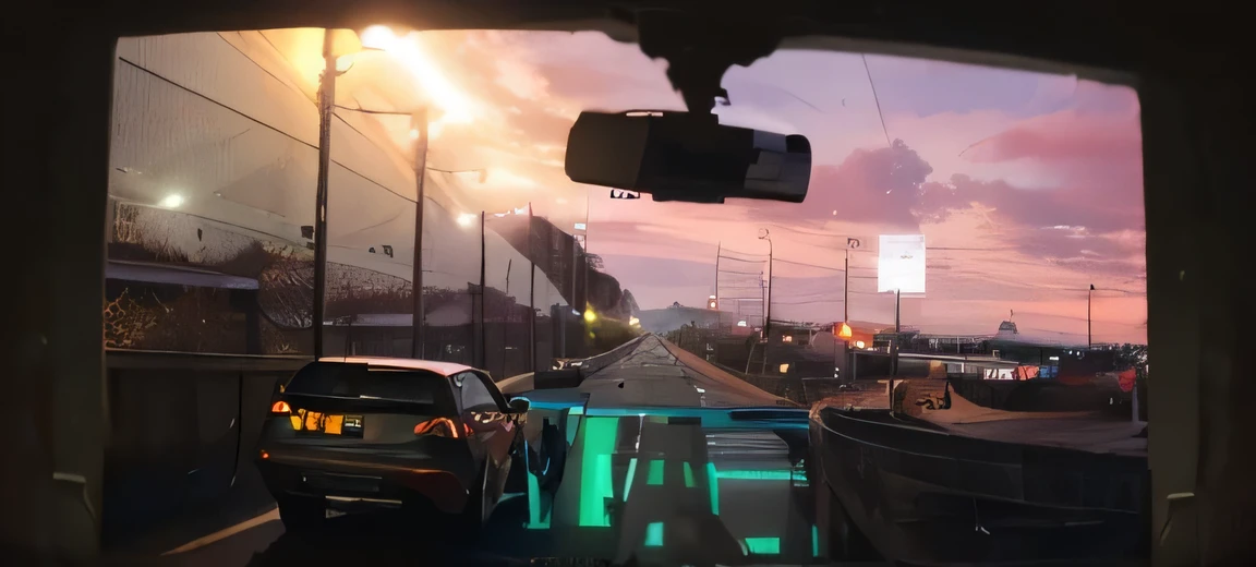 like this, But change details about cars going in the opposite direction..