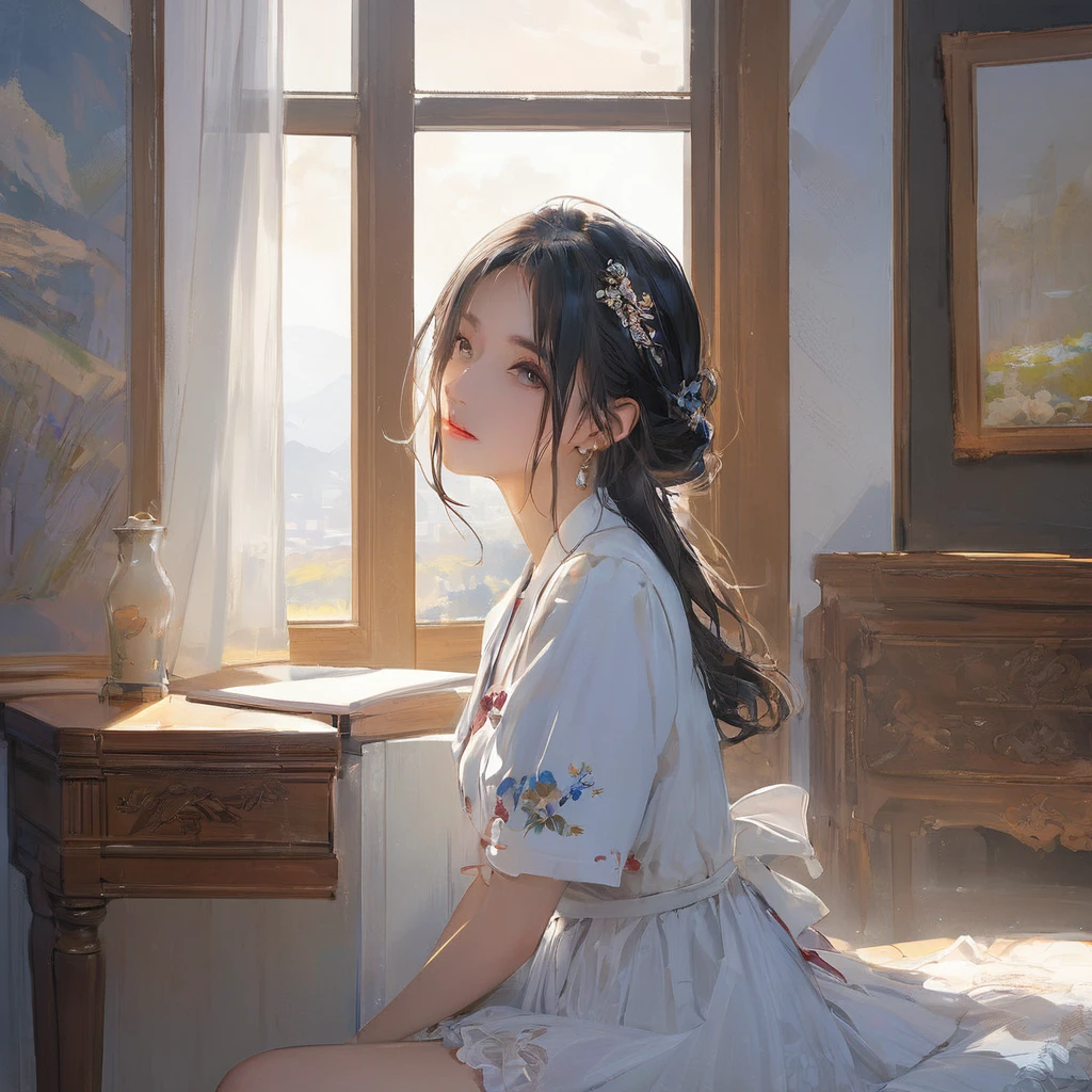 (masterpiece, Highest quality:1.2), One girl, alone