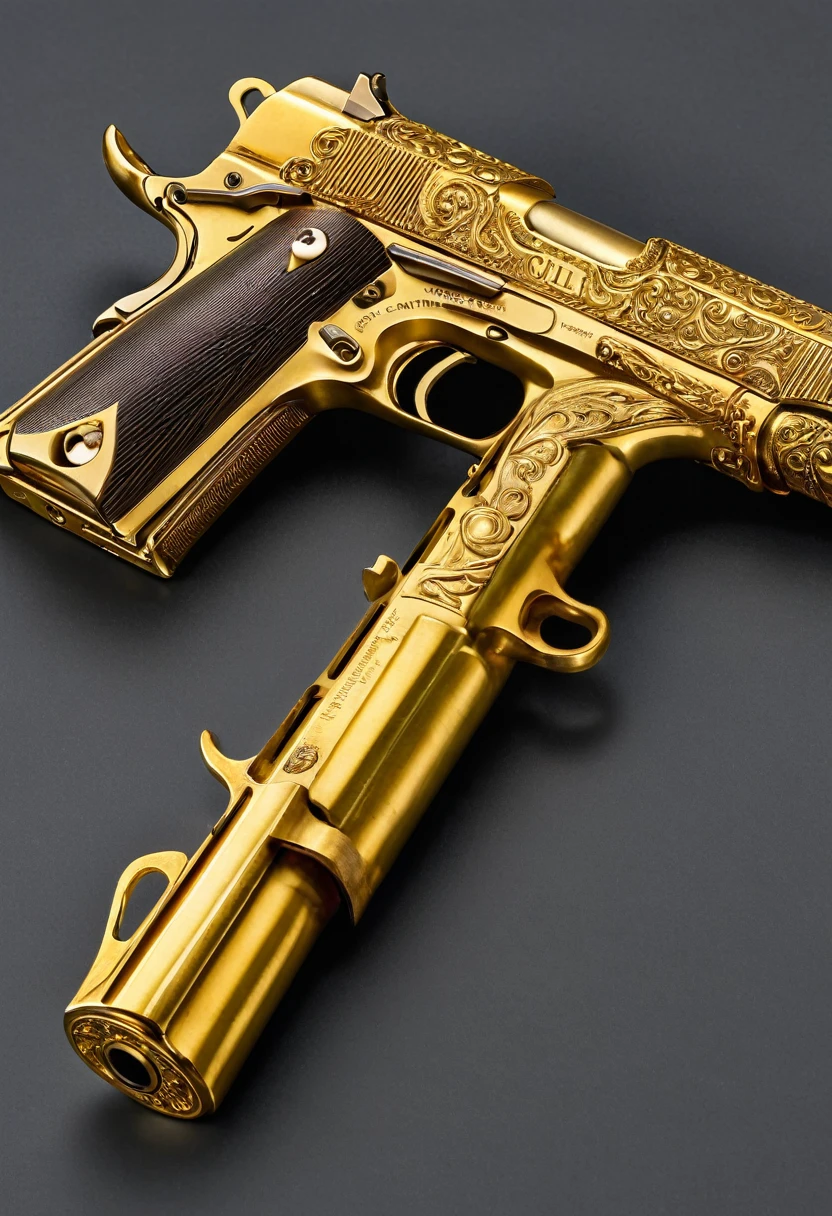 Real gun,Government,1911,gold,