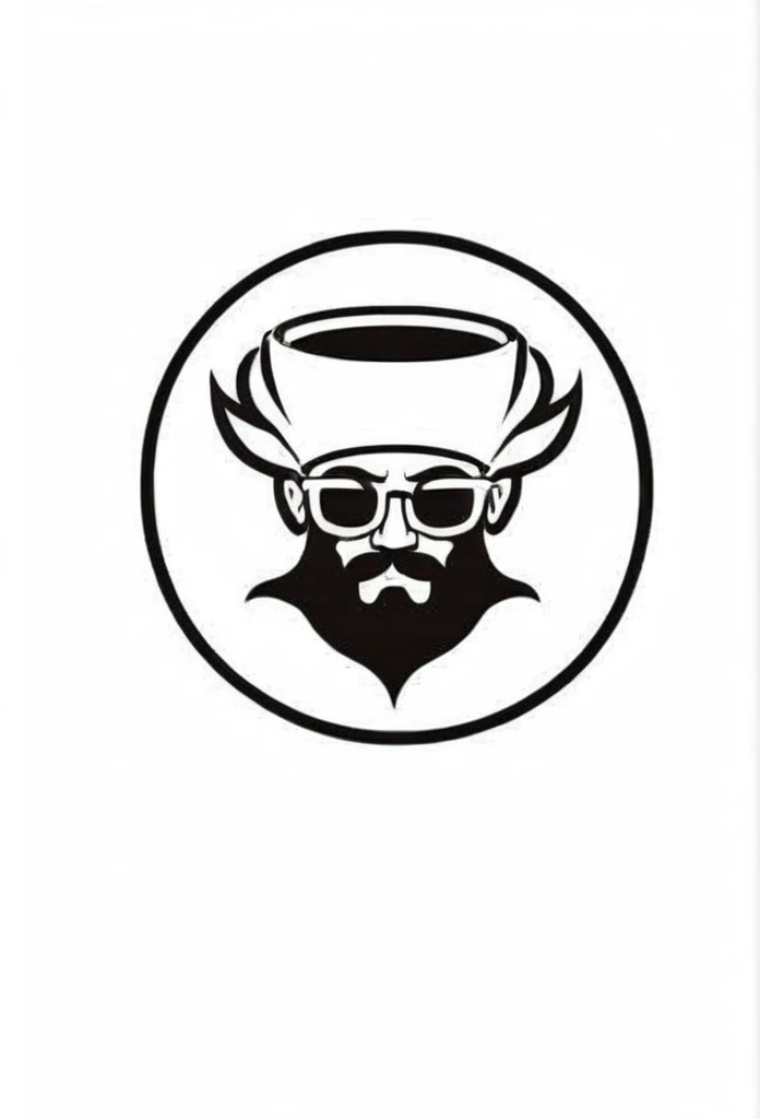 Cafe logo with the concept of stylish pirates
in a mug of coffee
have something reminiscent of a pirate in one's mind
cuttlefish, etc
Pretty cool
chic and modern design
White background