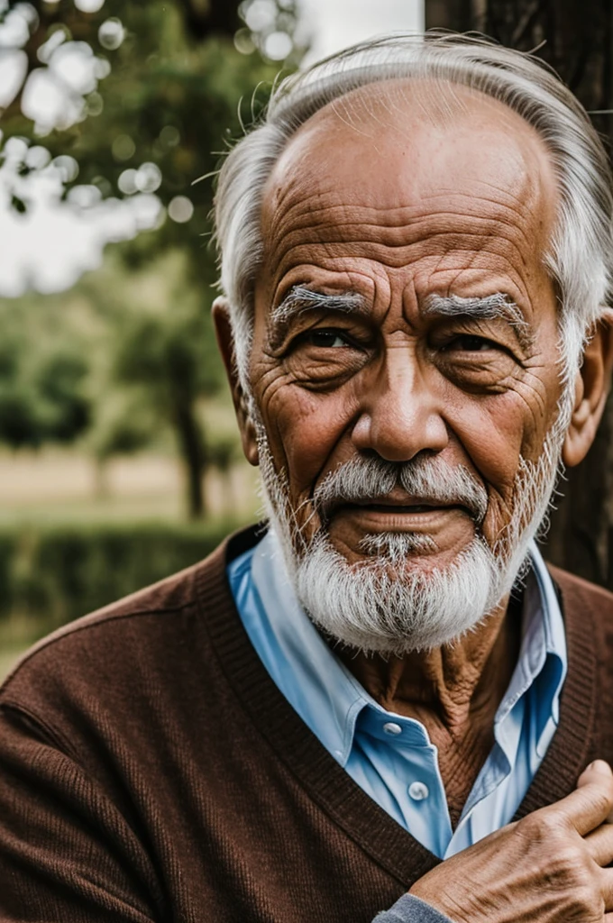A grandpa thinking