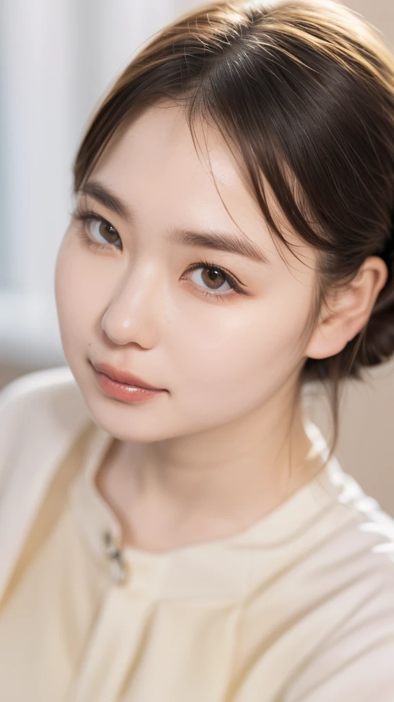 (((smile、Focus on the eyes:1.1、Extremely detailed:1.22、Ultra-high resolution、masterpiece:1.45、Highest quality)))、((((Whole body expression:1.68、camisole、Leaning forward、One person))))、long, straight black hair、So that every single hair is clearly visible、The subtle color changes of hair depending on how the light hits it、 Skin has a natural glow、Fine skin texture、Representing the fine details of pores:1.25、Details of the light redness on the forehead and cheeks、(((Eyes with fine iris details、The eyes depict color gradations and patterns.、Long, natural-looking eyelashes, each and every one visible、Well-groomed eyebrows、眉毛のindivual々The hair is clearly visible、Light reflecting off into the eye、The light in the eyes creates small highlights)))、The nose is delicate、Fine detail on the nostrils、Lips are plump and naturally pink、Depicts the fine lines and soft curves of the lips、lips are shiny and、The gloss on your lips accentuates their shape.、(((Detailed depiction of lip texture、Particular attention to the depiction of light and shadow、Soft natural light gently illuminates the face from the front、A faint glow on the forehead、A slight shine on the nose、A slight glow on the cheeks、Shadows are cast softly along the contours of the face、Accentuate the sides of your cheekbones、Accentuate the sides of the jawline、Emphasize the sides of the nose、The gloss on her lips reflects the light faintly、Lips emphasize the plump texture、The shadow of the hair gives depth and dimension、indivual々The hair shines in the light、
