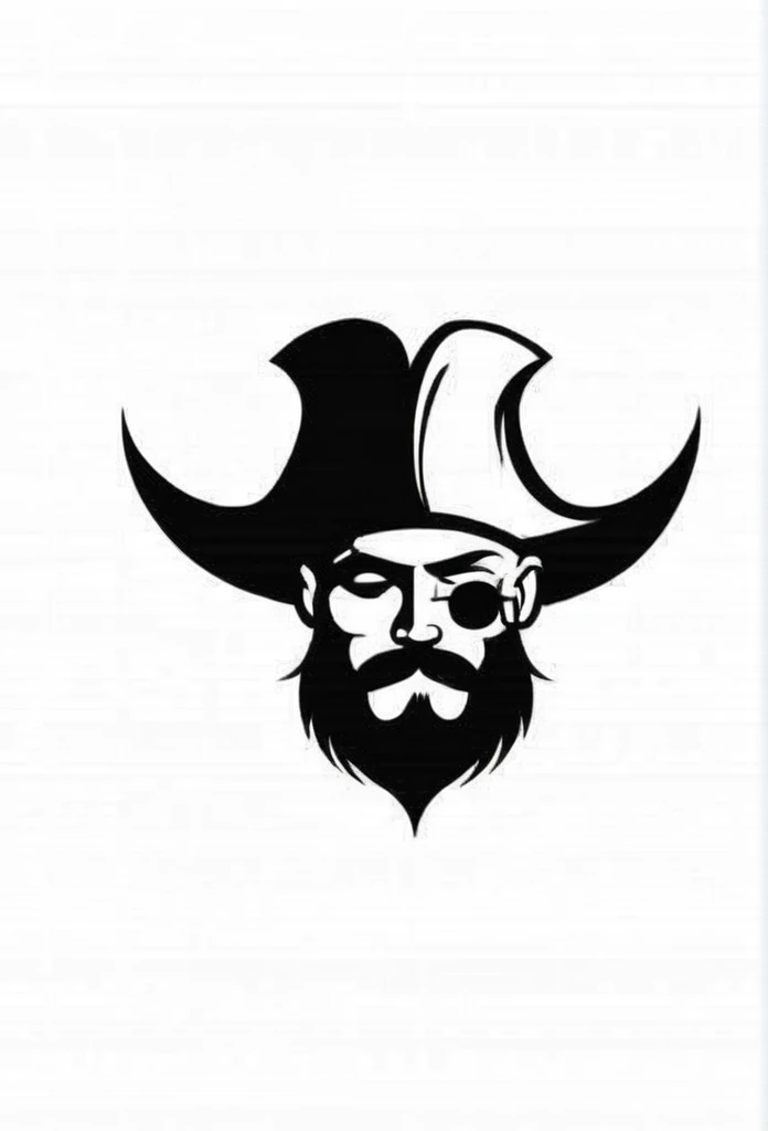 Cafe logo with the concept of stylish pirates
The pirate's head hat is mugged
Pretty cool
chic and modern design
White background