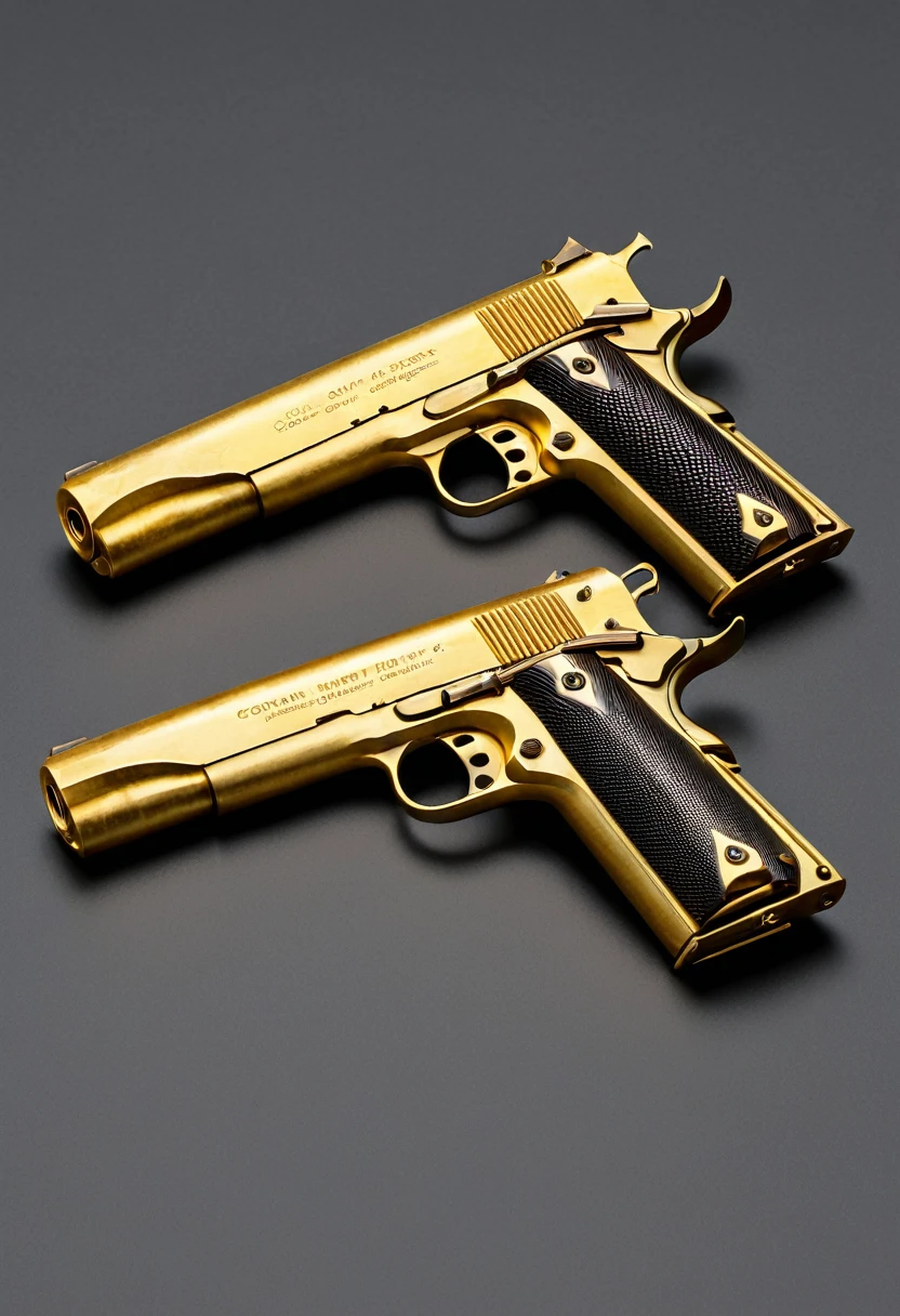 Real gun，Government，1911，gold，