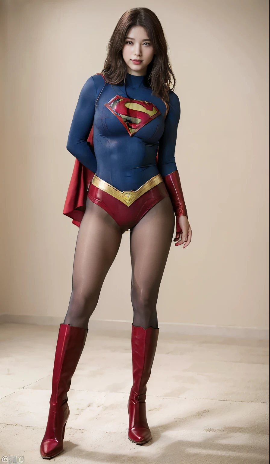 No background、(((Sweating profusely))).(((Beautiful legs in black tights.)))、(((Legally express the beauty of your smile)))、((((Make the most of your original images)))、(((体にぴったりフィットするSupergirl Costume)))、(((Supergirl Costume)))、(((short and beautiful hair)))、(((suffering)))、(((Please wear black tights....、Wear red boots)))、((Best image quality、8K))、((Highest quality、8K、masterpiece:1.3))、(((Preserve background )))、Sharp focus:1.2、Beautiful woman with perfect figure:1.4、Slim Abs:1.2、Wet body:1.5、Highly detailed face and skin texture、8K