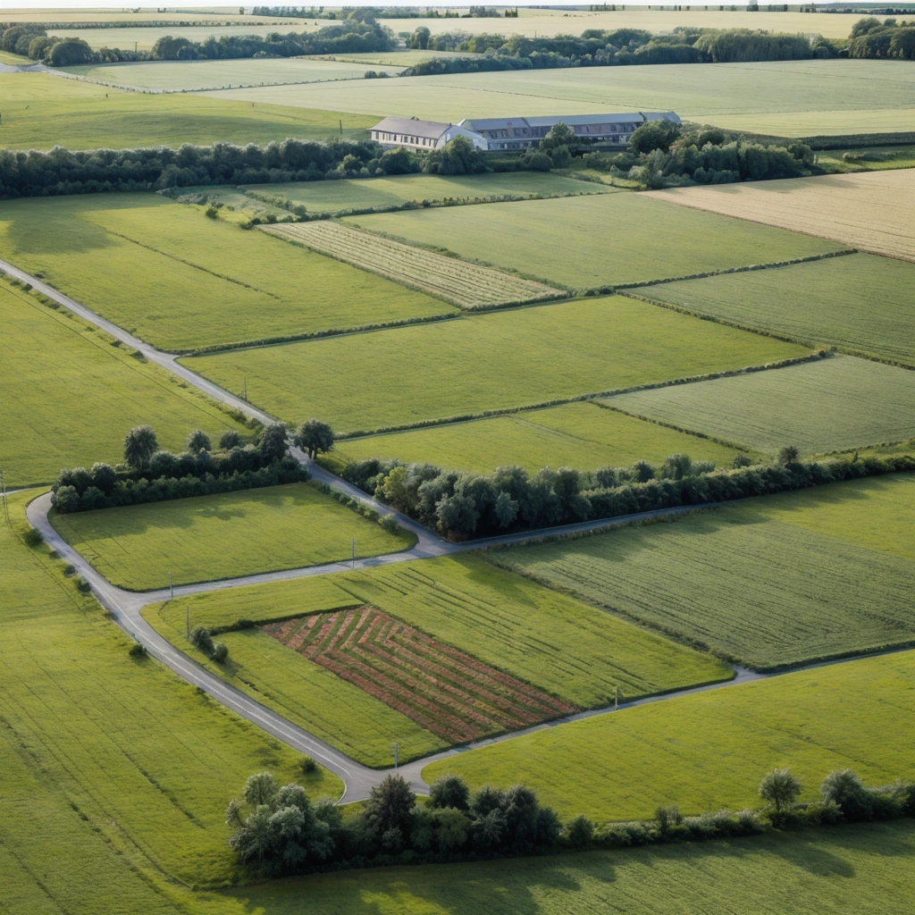 Farmland top view