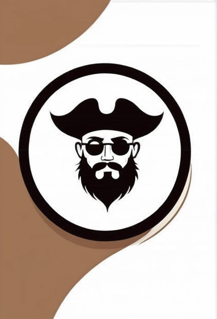 Cafe logo with the concept of stylish pirates

There are pirates floating around in the coffee

Pretty cool
chic and modern design

White background