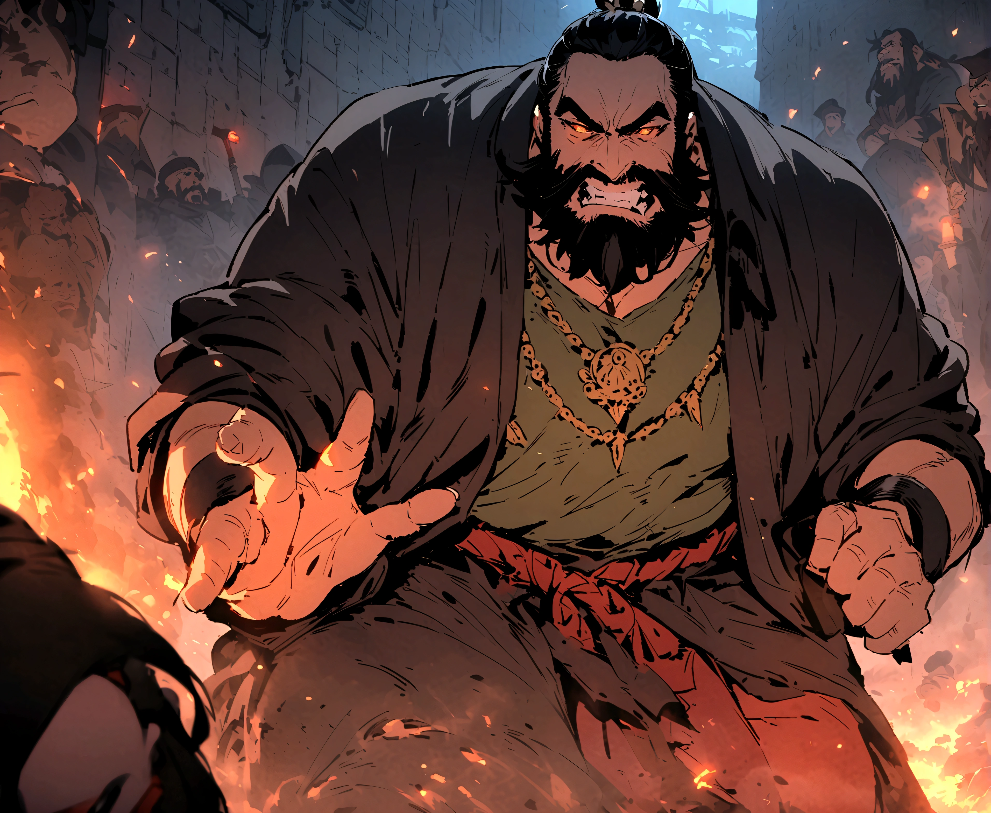 Fate/large/Order、Caribbean、black beard、edward teach、black hair、black beard、black cloak、red pants、golden necklace、middle-aged otaku、creepy otaku、（（（clawed man）））+++、「I&#39;s anger is ecstatic！」、「Go to degozaru Go to degozaru！I&#39;m in trouble with my prized cannon！？『queen anne&#39;s revenge（queen anne&#39;s revenge）』Age of Discovery、big pirate、Big Villain、Black Beard Pirates、big giant、muscular、The spirit and charisma of a big pirate、（（Boat：Queen Anne&#39;s Revenge））、I、Dufufufu、「I couldn&#39;t find a chance to rest my head until just before I died.」「A wise man playing a fool」、For a rich beard、There are fuse wires woven in here and there.、rotten々The glowing eyes are said to be exactly that of the goddess of hell.。Sometimes he shows his fangs to his subordinates on a whim.、Therefore, his subordinates feared him as the devil incarnate.。Twenty sword wounds、Even after receiving five bullets, he continued to fight with an angry expression on his face.、It is said that he finally gave out and died while loading his gun.。