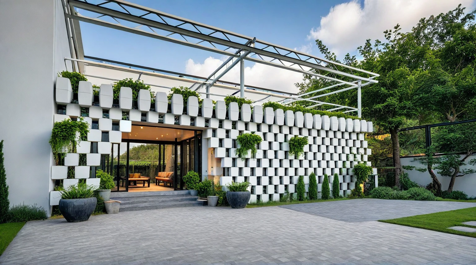 Raw photo,Masterpiece, high quality, best quality, authentic, super detail,
outdoors, onestoreyvillaXL, aiaigroup, house style modern on the street ,stairs, white wall
road,pavement, grass, trees, sky, cloud, (daylight:1.1)