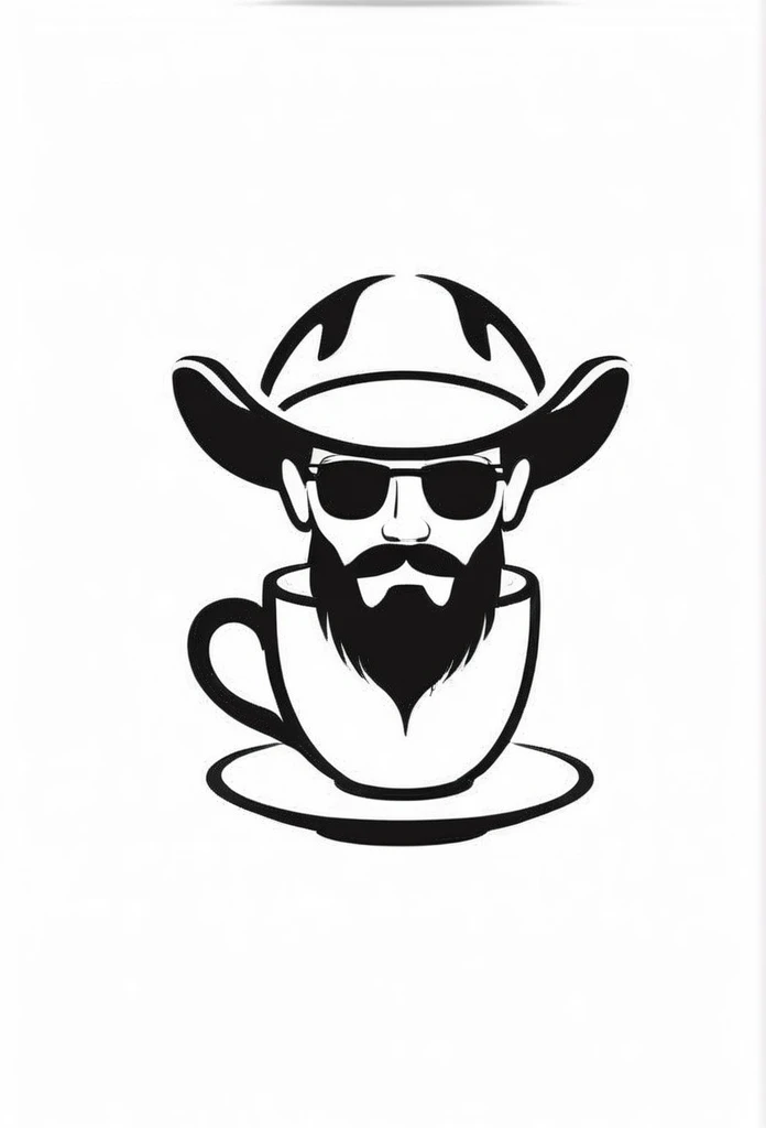 Cafe logo with the concept of stylish pirates
a logo with pirate Pirates hats in a coffee cup
Pretty cool
chic and modern design
White background