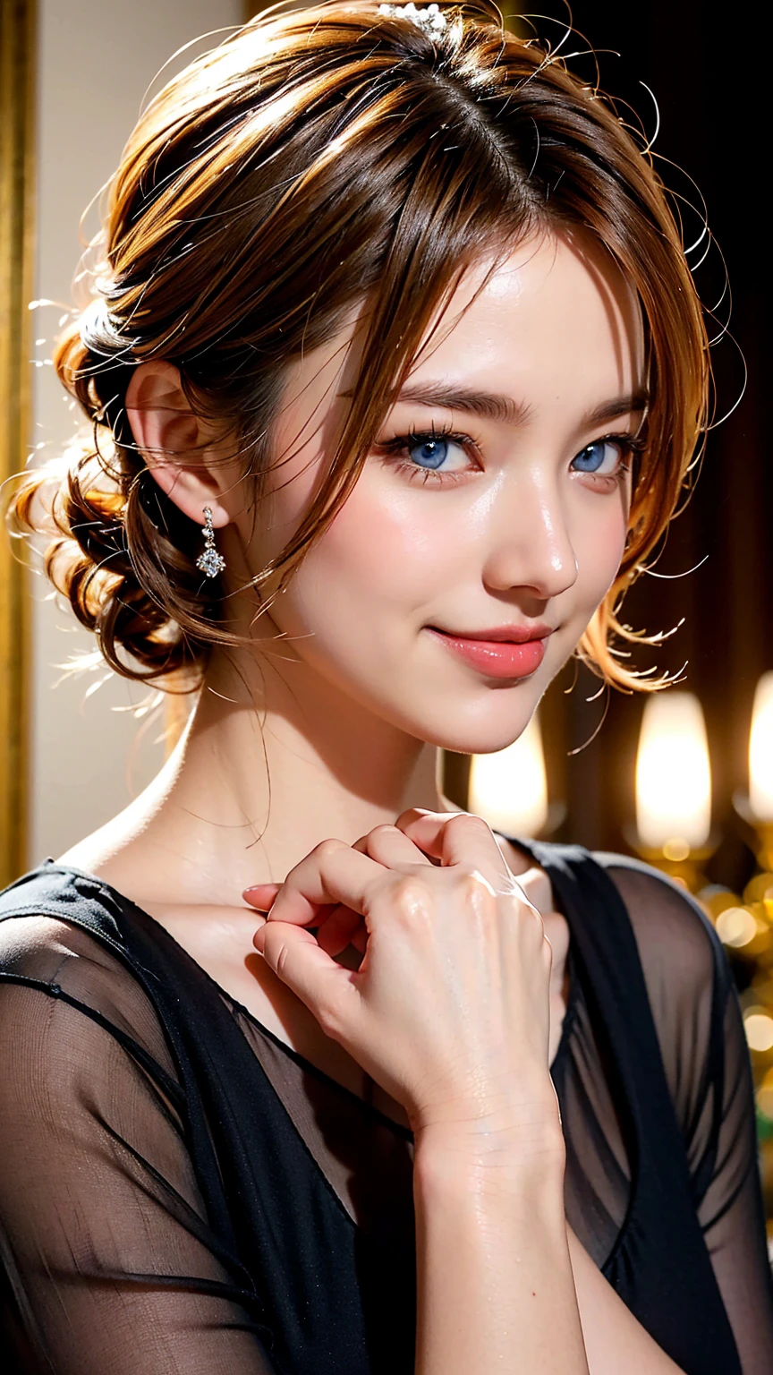 bride、Wedding Style、Wedding Styleの写真、Luxury dresses、church、Light clothing、Formal Wear、night景、illumination、blue eyes、blonde、short hair、Hair tied up、Full body photo、Sexy Face、short hair、 Complete look、(((masterpiece)))、((Highest quality))、((超Realistic))、成熟したwoman、成熟したwoman、perspective、Very detailed、The perfect temptation、Best image quality、Fine-grained image quality、beautiful、Europe, woman, French, woman Italian, Italian, smile、blue eyes、jewelry, blue eyes, Realistic, High resolution, Glowing Skin, (Detailed face),jewelry, , night, blonde, Wavy Hair,Attractive appearance, smile,