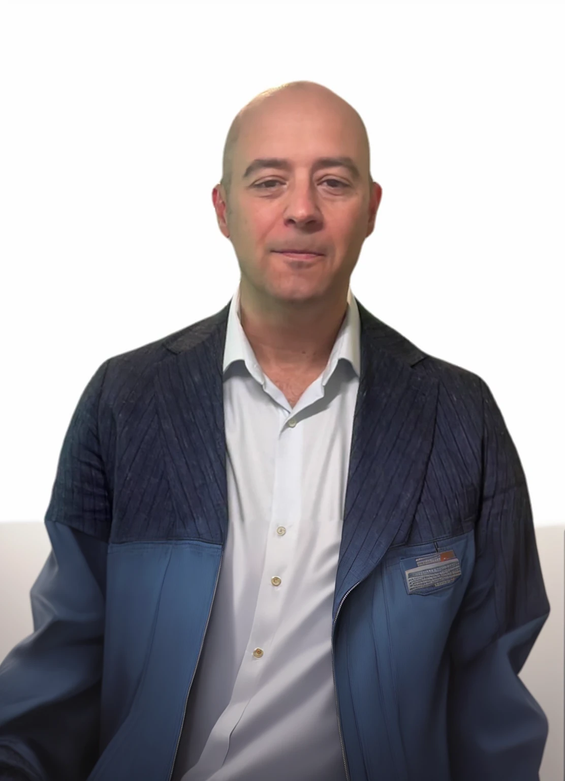 Smiling man in blue jacket and white shirt, portrait of Jeff Bezos, Alejandro Miral, Jeff Bezos, author:Gavin Hamilton (Gavin Hamilton), Marco Bucci, Paul Histon, Martin Sharp, matthew stewart, Ann McNevin, David Rios Ferreira, High-quality images, Medium head-to-shoulders shot, Alexander Bullet, author:Julian Allen, George Duciopoulos