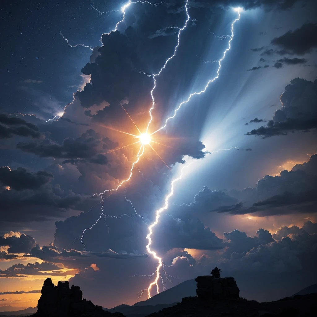 Creates a lightning bolt intertwined with the sun to symbolize high energy.I don't want people to be there