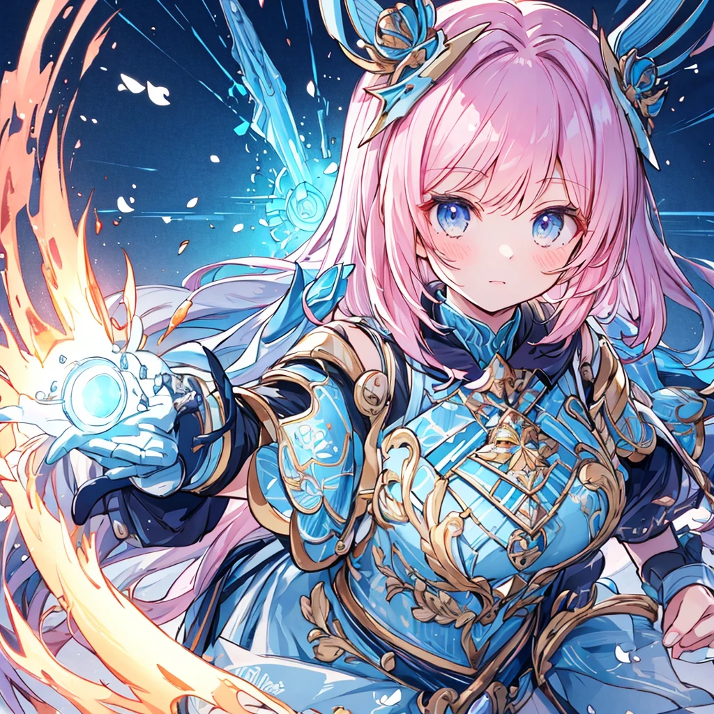 (Detailed illustrations,Extremely detailed and detailed drawing,Delicate lines with slow and fast movements,Realistic texture expression),[color tress main line],(Fantasy World Battlefield [Burning Castle]),(Girl Robot 13 years old (Pink Rabbit [metal face])) [Weapon Machine],(([petal] Metal Dress [Frills]) [Floral] [Clear pink translucent armor covering the body surface]) [ribbon]) [Glowing energy tubes at joints],[Use a sledgehammer as a weapon],[[Mobile Weapon Gigant Size][Science Fiction Machine]],(- Metallic luster of metal),(Intricate and beautiful decoration [Intricate details]),(Precisely drawn face)[Perfect eye detail(Beautifully detailed iris)[Jewel-like eyes]],[Long and beautiful eyelashes],[carefully drawn hair [About beautiful and shiny hair]],(Perfect hand detail [Beautiful fingers without breakdowns [Beautiful nails]]),(Perfect Anatomy(Perfect balance))[[Like the whole body]],[Ideal color coordination(Accurate simulation of light-matter interactions)],[Storytelling visual art].
