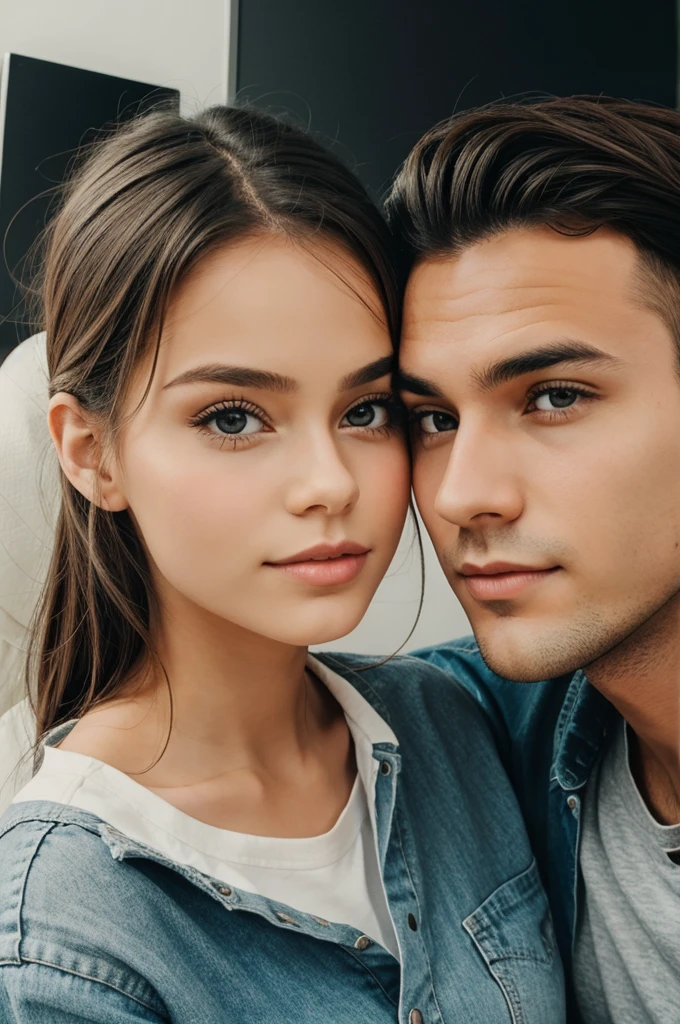A girl polish her with boy