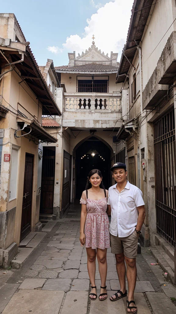 Sightseeing in the old city of Surabaya with family 