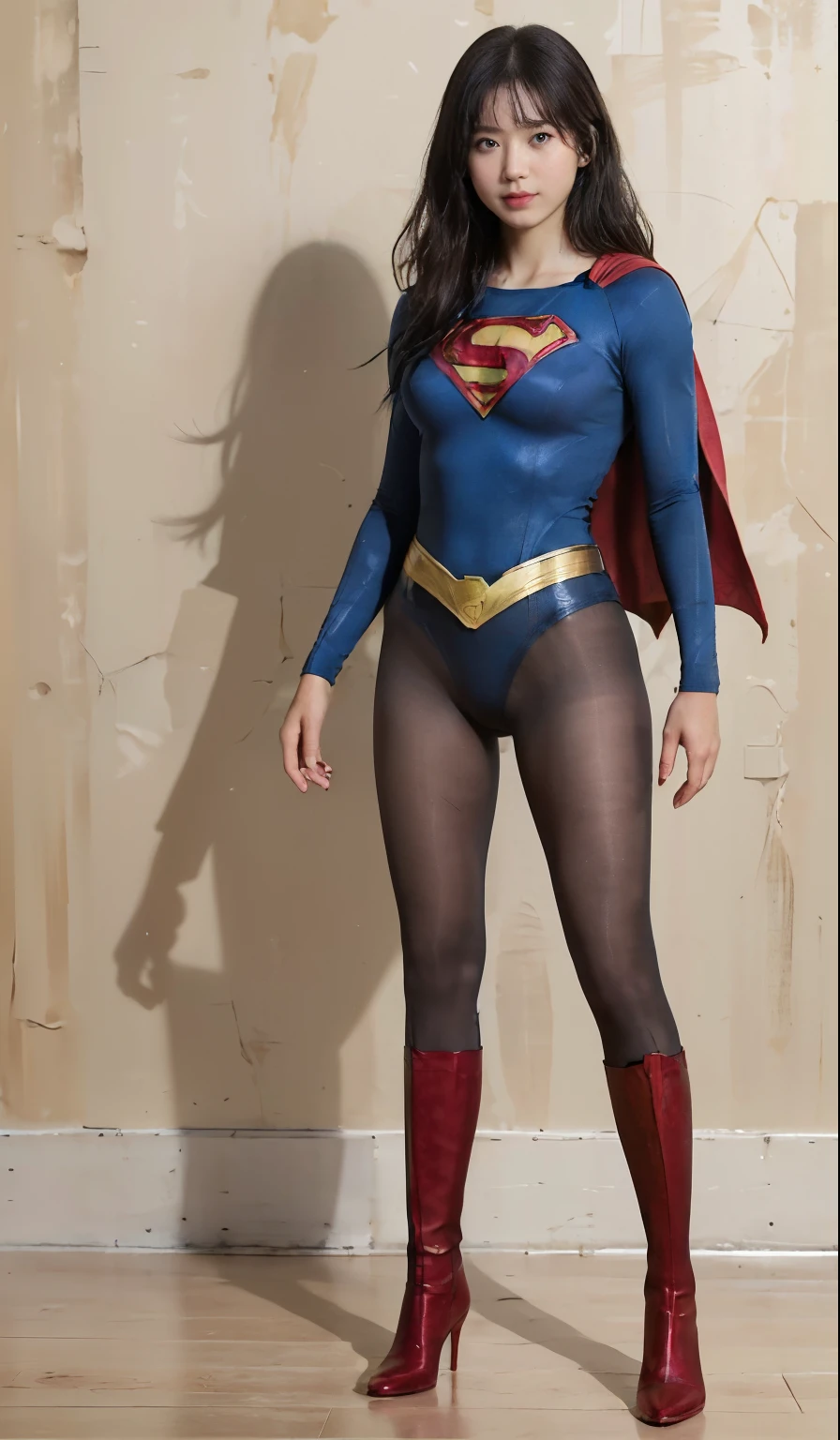 No background、(((Sweating profusely))).(((Beautiful legs in black tights.)))、(((Legally express the beauty of your smile)))、((((Make the most of your original images)))、(((体にぴったりフィットするSupergirl Costume)))、(((Supergirl Costume)))、(((short and beautiful hair)))、(((suffering)))、(((Please wear black tights....、Wear red boots)))、((Best image quality、8K))、((Highest quality、8K、masterpiece:1.3))、(((Preserve background )))、Sharp focus:1.2、Beautiful woman with perfect figure:1.4、Slim Abs:1.2、Wet body:1.5、Highly detailed face and skin texture、8K