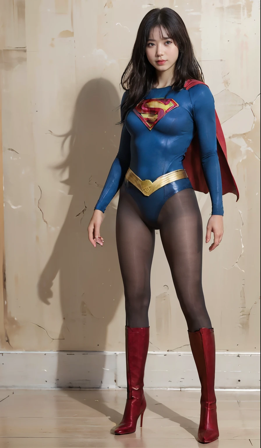 No background、(((Sweating profusely))).(((Beautiful legs in black tights.)))、(((Legally express the beauty of your smile)))、((((Make the most of your original images)))、(((体にぴったりフィットするSupergirl Costume)))、(((Supergirl Costume)))、(((short and beautiful hair)))、(((suffering)))、(((Please wear black tights....、Wear red boots)))、((Best image quality、8K))、((Highest quality、8K、masterpiece:1.3))、(((Preserve background )))、Sharp focus:1.2、Beautiful woman with perfect figure:1.4、Slim Abs:1.2、Wet body:1.5、Highly detailed face and skin texture、8K