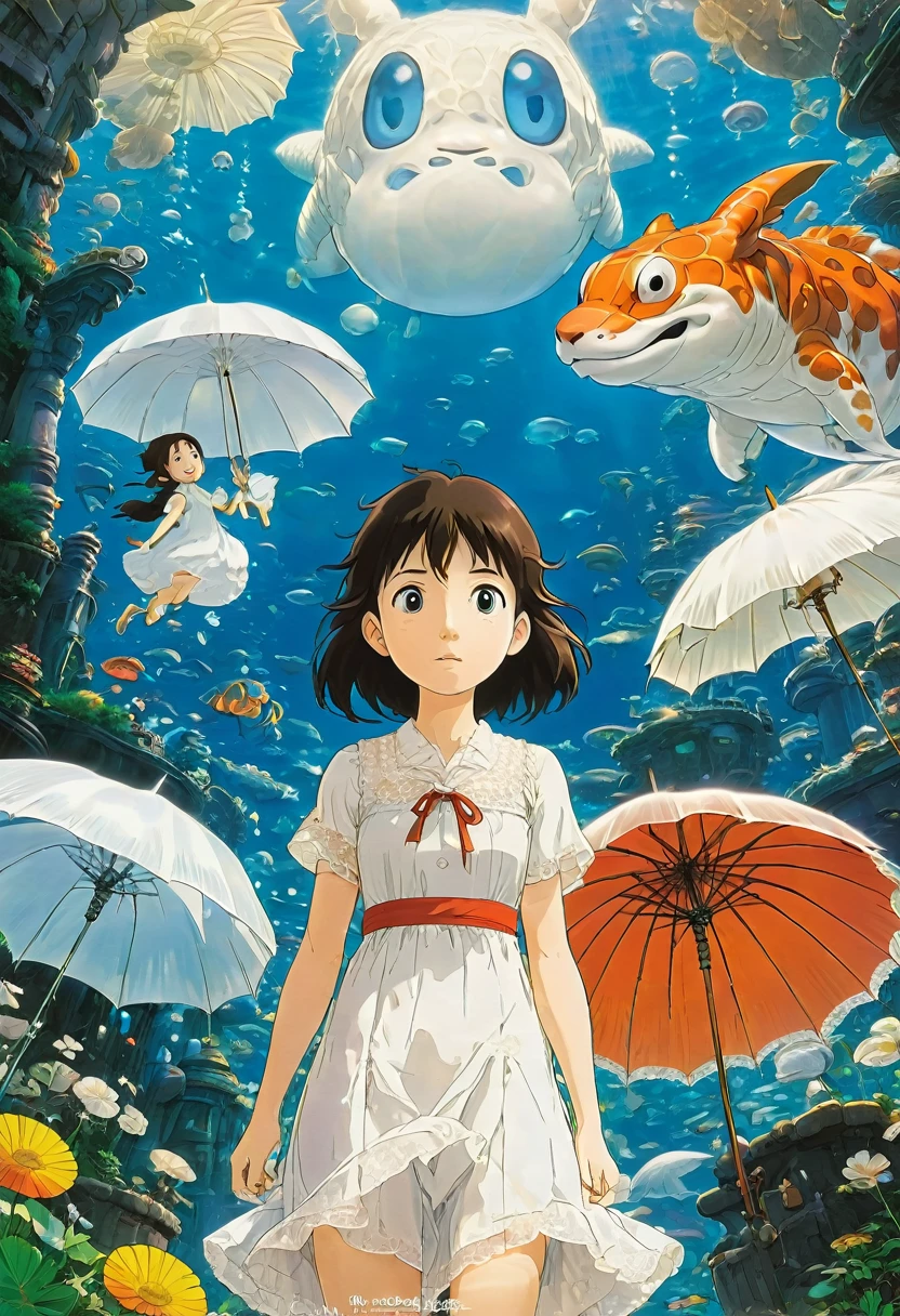 White Lace, by Studio Ghibli, best quality, masterpiece, very aesthetic, perfect composition, intricate details, ultra-detailed