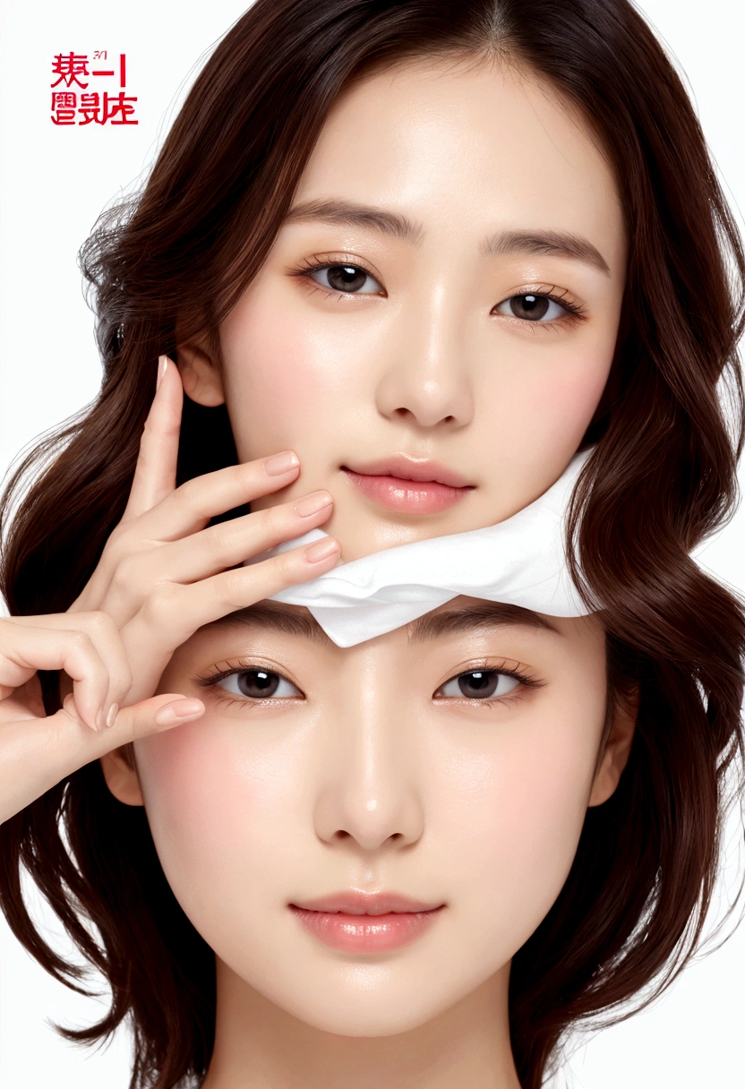 this is the skincare advertise banner., size1600wide×628long, background white, skincare cosumetic, first time for free in Japanese