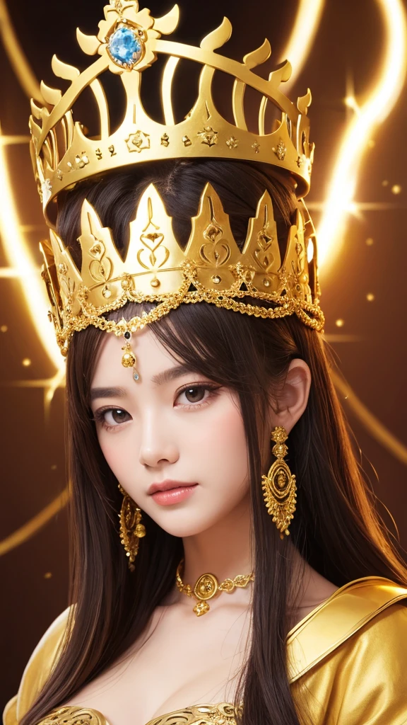 Goddess　gold　crown　front