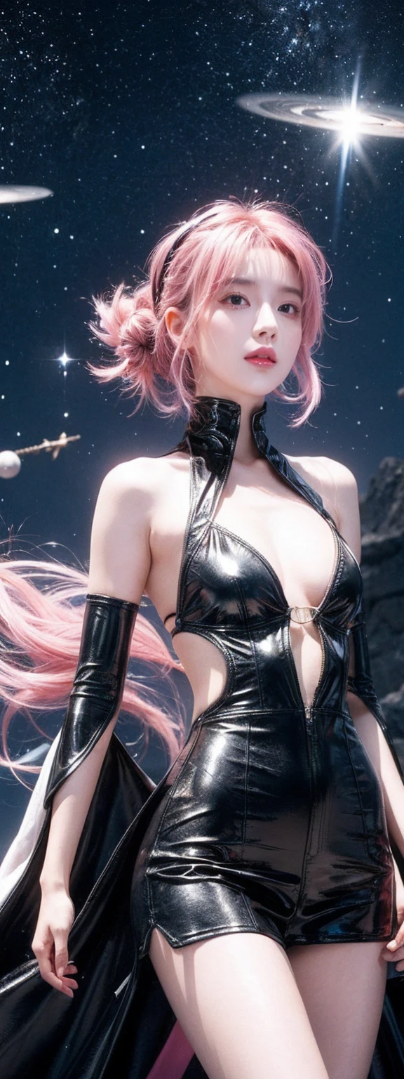 1 Girl, Star Mage, pink hair maria chiquina, Space comets,