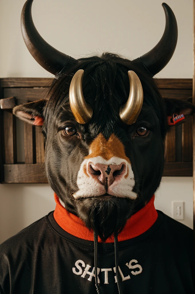 3D bull head logo that says "Omah bantengan"