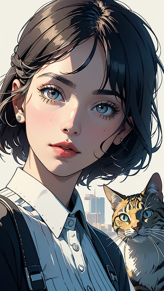 ((masterpiece, highest quality)),(solo:1.2),(1girl:1.2),((32k wallpaper, very detailed)),(((geometric cinematic movie poster))), (bauhaus),mid century modern, movie poster, retrovintage,(((Perfect Only One Lady))),(((portfolio,Close-up))),(((various angle))),(((bust up))),((highlight)),(((one person))),(((complete face))),(((perfect composition))),((gradient eyes)),sparkling.light leak,bliliant cat