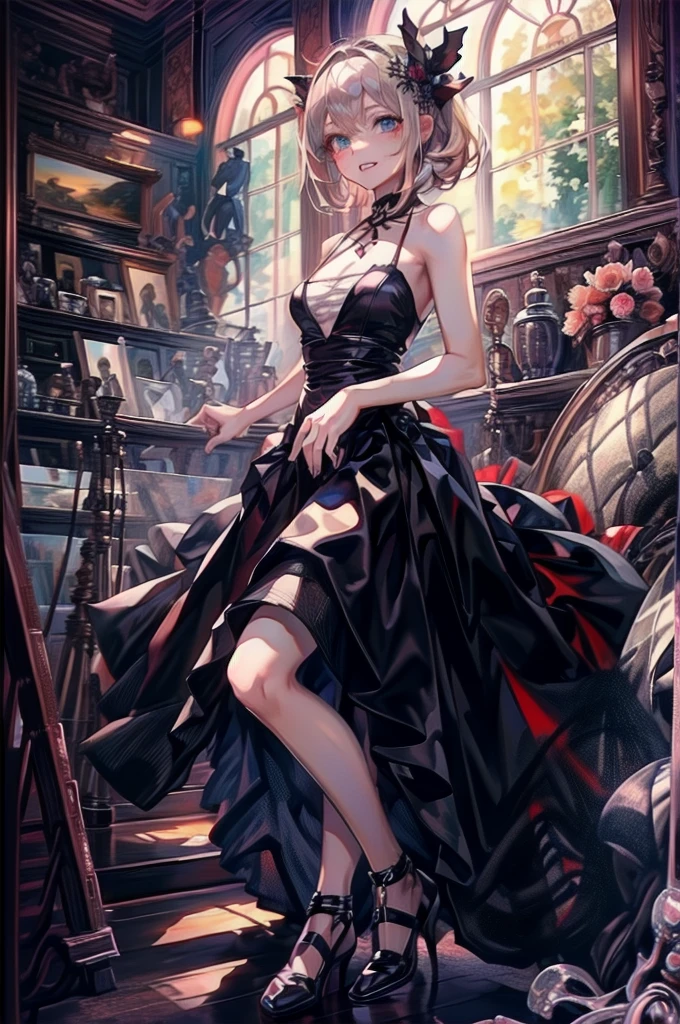Crazy Smile, 狂ったeye, Cutely crafted luxurious hair band,(masterpiece:1.2, Highest quality), (Actual Photos, Intricate details), (1 female, alone, Upper Body, Small breasts) ,Scary atmosphere、Distorted facial expressions、Horror Art、Bloodの雨、Bloodを流す、Bloodしぶき、悪魔のeye、redいeye、scar、、火scar、whole body、Torn hair of a woman in slave clothes、(Long Hair)、(eyeにかかる長さの前髪)、、Black Hair、(((eyeの下のクマ)))、青白いskin、Feeling unwell、Pathological、邪悪な笑face、狂ったeye、(Grin)Dramatic makeup,Create mixed media art、White Background(zombie:1.2),Horror 1 Girl, Open_mouth, , red_eye, Blood, Tilt_red_skin, bandage, Injury, Blood_On top of that_face, bandageを巻いた_arm, Blood_On top of that_zombie, Blood_On top of that_hand Delicate features,disaster々new devil horns , Eyelids wide open, The trend is all,Crazy Smile, mouthを大きくOpen, mouthを開けてteethをむき出しにする,獣のような鋭いteeth, Wide lips, 非常に広いmouth, Vermilion cheeks, Blonde, Princess Cut, Ribbon hair ornament, brooch, Shiny candy blue dress, Gold embroidery,Lolita Style, Gothic style, Facing the audience, Otaku Room, Well-built body, Nice body, Ample breasts, Thick body,eyeを大きく開いて、Scary atmosphere、Distorted facial expressions、ねじれた笑face、Bloodまみれの、頭からの出Blood、Bloodしぶき、whole body、Long Hair、Long bangs、(((eyeの下のクマ)))、青白いskin、Feeling unwell、Pathological、邪悪な笑face、狂ったeye、(Grin)Dramatic makeup,Create mixed media art,Well-built,Nice body,Broad shoulders,I focus,(face),Messy Hair,黄色いeye,(光るeye),(Bloodしぶき:1.6),red信号,笑face,big 笑face,teeth,psycho 笑face,gesugao,Dark city background,darkness,night,(close),良いeye, 良いteeth,サディスティックな笑face,,all,光沢のあるskin,詳細なface,Beautiful body,whole body油まみれで光沢感がある whole bodyから湯気が出ている Steam like a sauna room fills the screen.. mouthからの白い息 Luxurious lace long gloves