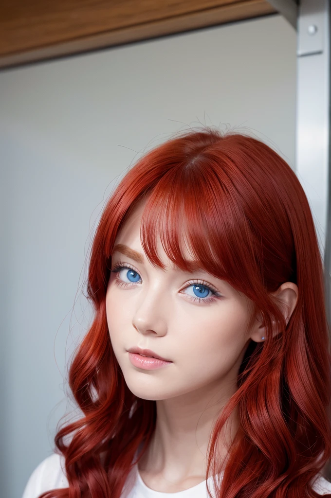 Red hair、Blue Eyes、Natural curlini character