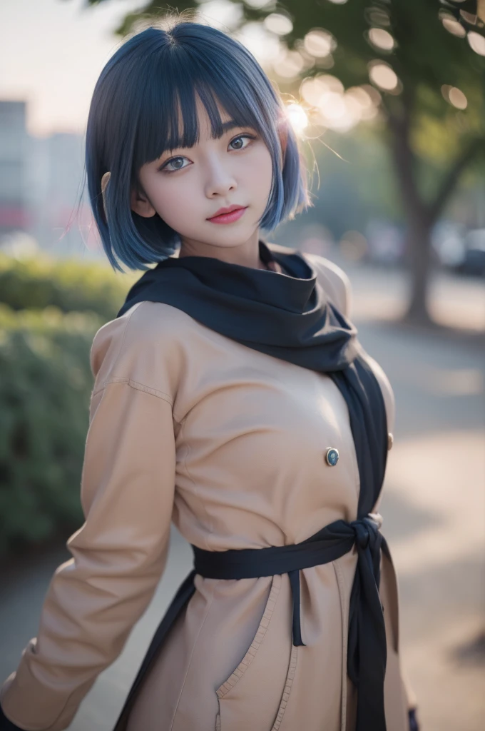 （（Blue hair color contact lenses、blue eyes、Dark eyeshadow、Dark eyeliner、Short Bob、Say the clothes out loud、Thin eyebrows））、Browsing Caution、masterpiece、最high quality、high quality、growing up、Beautiful poop、High resolution、非常にHigh resolution、RAW Photos、Best illustrations、hyper Realistic、1 Girl、Realistic、Very detailed、Photorealistic、Unbelievably absurd、close、Floating Hair、Soft Light、Cinema Light Film Grain、Esbian all over、Depth of field background、Bokeh:1.4、Eye focus、85mm lens、Professional Lighting、Lens flare、Luminous Particles:0.6、Professional Writing、Portraiture:0.6、Photon Mapping、Radio City、Physically Based Rendering、Japanese Girls、sexual excitement:1.5、A vivid face、Realistic body、Realistic looking skin、Huge breasts:1.3、Good style、Camel Toe、Pale skin:1.1、cute:1.5