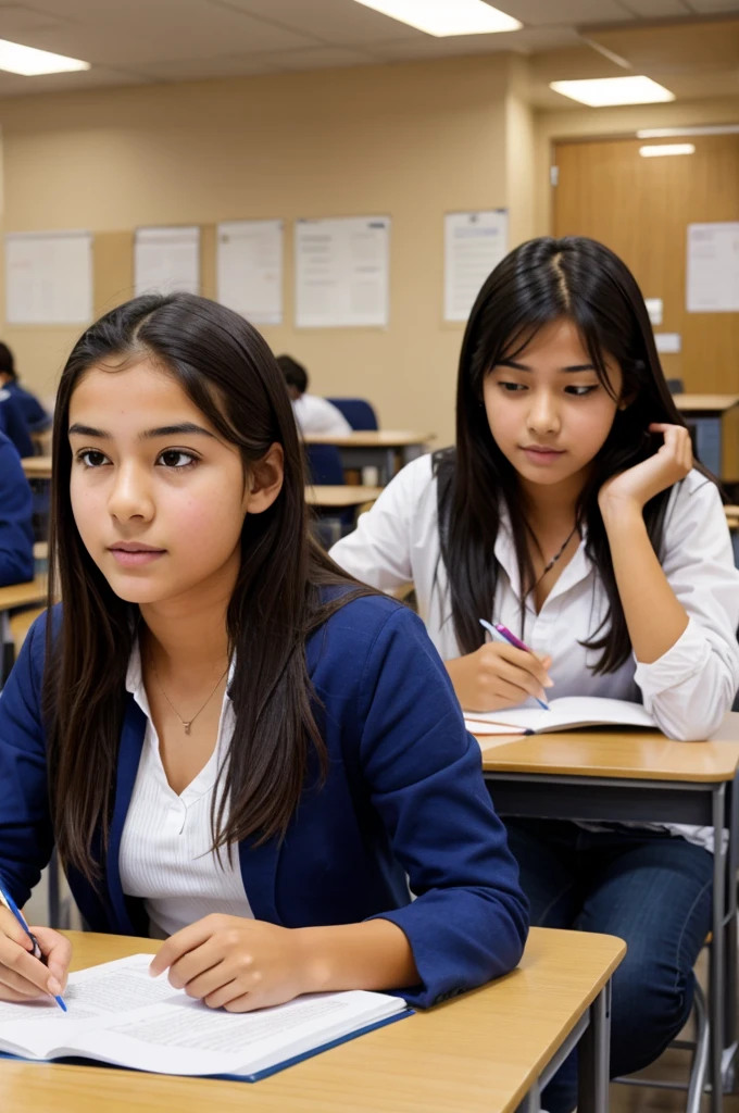 Create an image of students who giving exam 