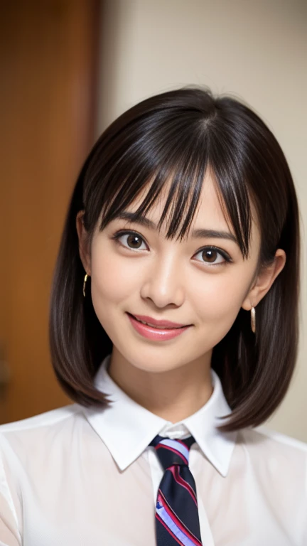 (masterpiece)、(Highest quality:1.5)、(Photorealistic:1.2)、(Surreal), (High resolution), (Realistic), (Post-processing),(Sharp focus), Sharp focus:1.2,Backlight, (Improvement of quality:1.4), (Narrow waist)、Big Ass、((Perfectly detailed five-fingered hands)),(Anatomically correct body)、((1 female:1.4))、Japanese、Realistic Skin、(Small chest:1.4)、Bust size is A cup、Pretty woman with perfect figure:1.4,(from the front:1.5), (Enhances the beauty of skin texture:1.1),No makeup、美しいBlack Hair、The best smile、Natural color lip、(Small Mouth:1.4)、The mouth is not open、Thick lips、(Oval Face)、Even bangs、Hide eyebrows with bangs、((33-year-old woman))、Bob Hair、Hair blowing in the wind, (Black Hair, Iris, Watery eyes, Shining Eyes, Bob Cut Hair, Small earrings,), Hair behind the ear、No makeup、(Drooping eyes)、(((One lovely woman)),((A big friendly smile)),(( Small breasts,Small breastsの谷間)),((((Plump Cheeks)))),((whole body:1.5)),very cute,(Baby Face),高級restaurantで、full-course dinner、Wine Party、Bright image、The beauty of wine, Beautiful Face, red wine 、Appetizers、Italian food、Wine bottle、Champagne、sparkling wine、(slimな顔), (The body is slim),restaurant, White wine, slim, wine glass, 中央に置かれたwine glass, Beautiful fine grain, Depth f/2,saturation, High Contrast, Strong light and shadow,Moist Body:1.5、3D texture、Delicate eyes、((In front of the food on the table:1.5))、White collar shirt and tie、erious expression