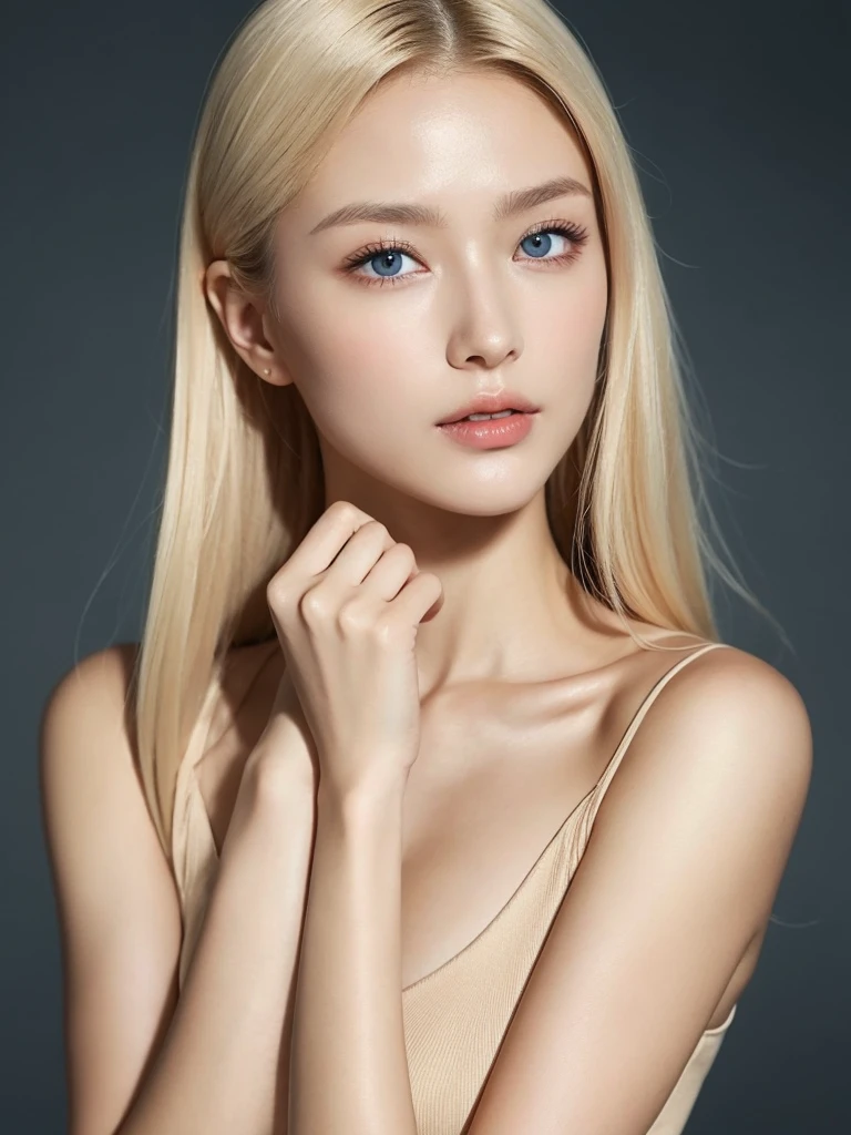 Blonde Russian woman, Smooth, Perfect Skin, Glowing Skin, Silky Touch, Uniform texture, Flawless, Shining Appearance, like々New Appearance, Soft and supple skin, Poreless, Perfect Skinの色合い, Porcelain-like skin, velvety Smoothness, Fresh and hydrated skin, Natural Beauty, Healthy and vibrant skin,