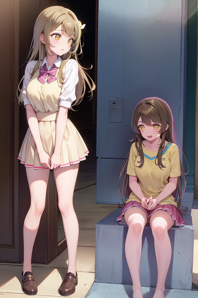 love live! school idol project,love live!,minami kotori,yellow eyes,light brown hair, love live! style,kotori