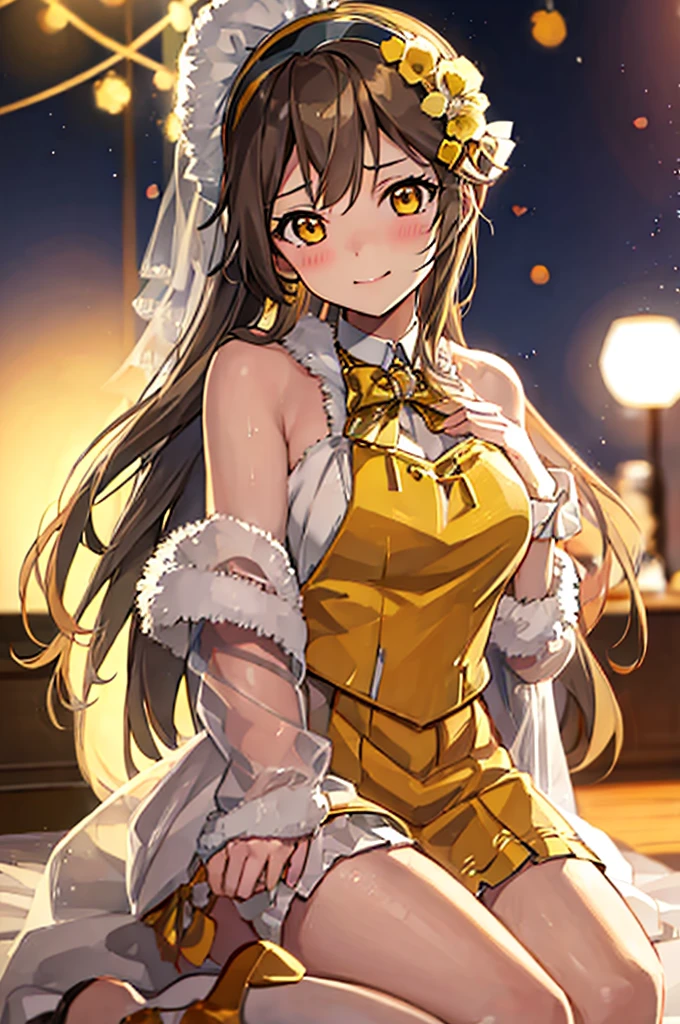 love live! school idol project,love live!,minami kotori,yellow eyes,light brown hair, love live! style,kotori